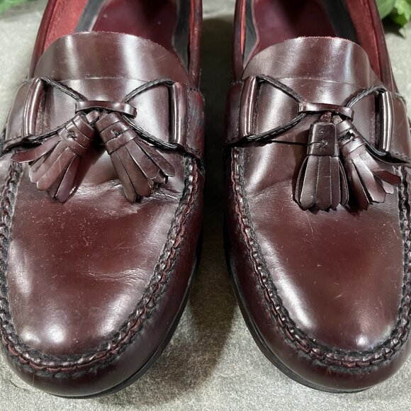 Marmocs Men\'s Size 10M Oxblood Tassel Loafers Leather Slip On Dress Shoes Mexico main image 4